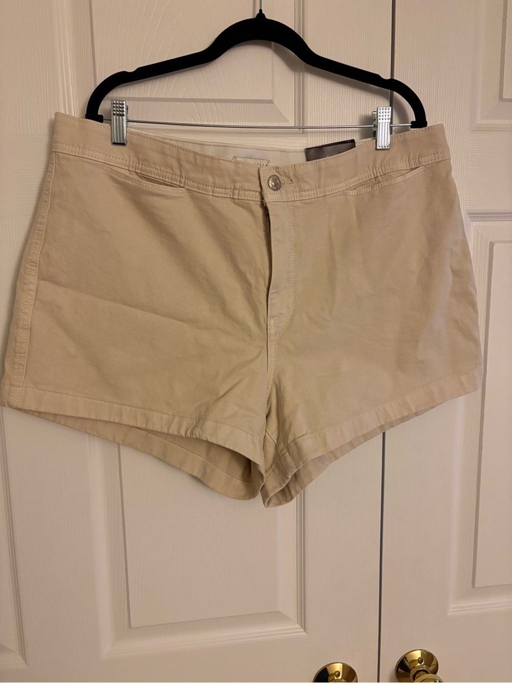 Ava & Viv Classic Women's Beige Denim Shorts (17) New